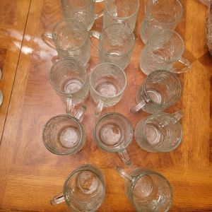 Princess House Crystal Mugs Princess House Fantasia Clear Glass Flower Design 15